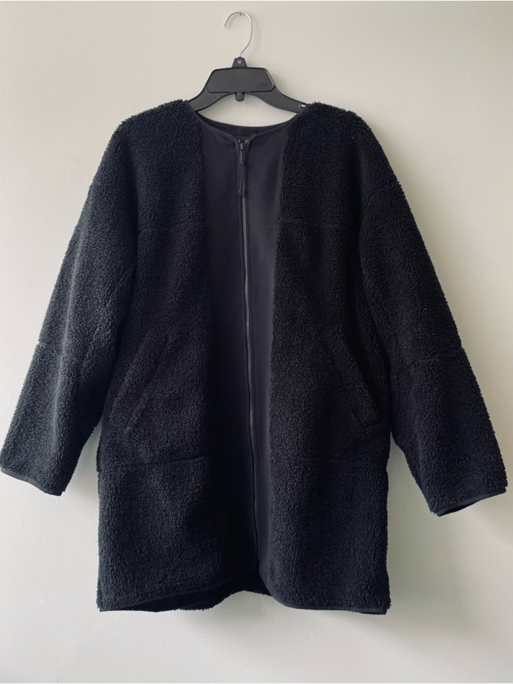 Like New! Lululemon Collarless Sherpa Fleece Cotton Full Zip Jacket Size 10